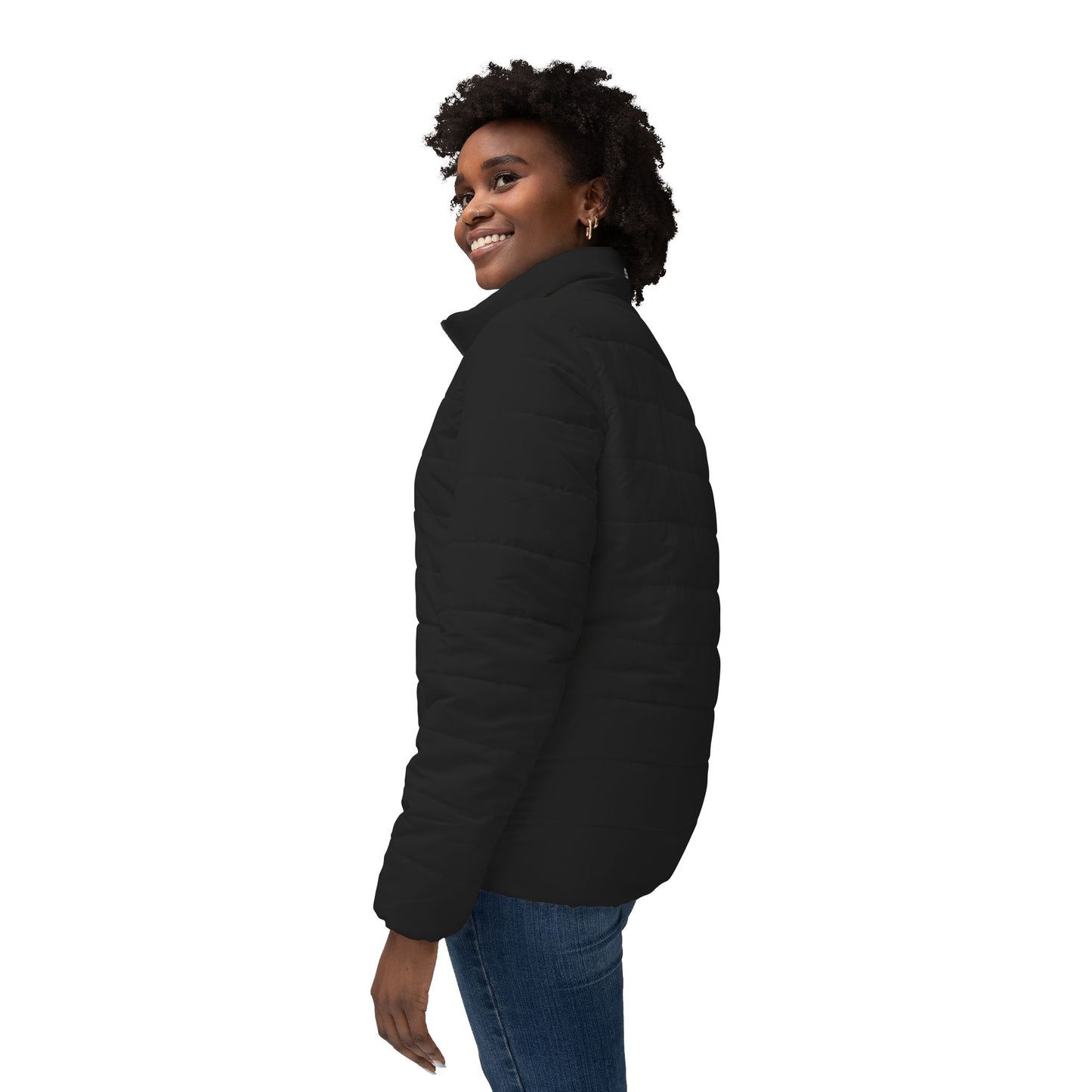 Chic Onyx Women's Puffer Jacket, Cozy Outerwear