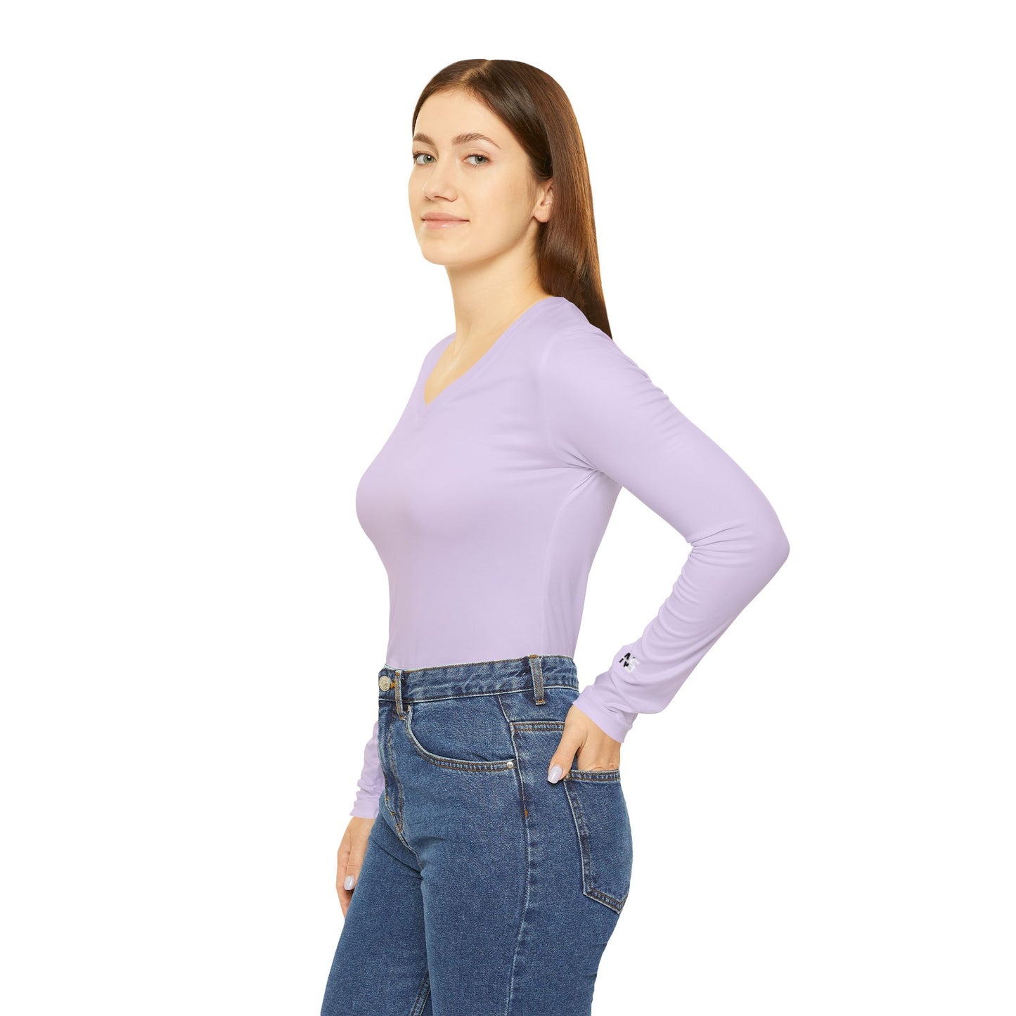 Women's Amethyst Long Sleeve V-Neck Shirt XS - 4XL