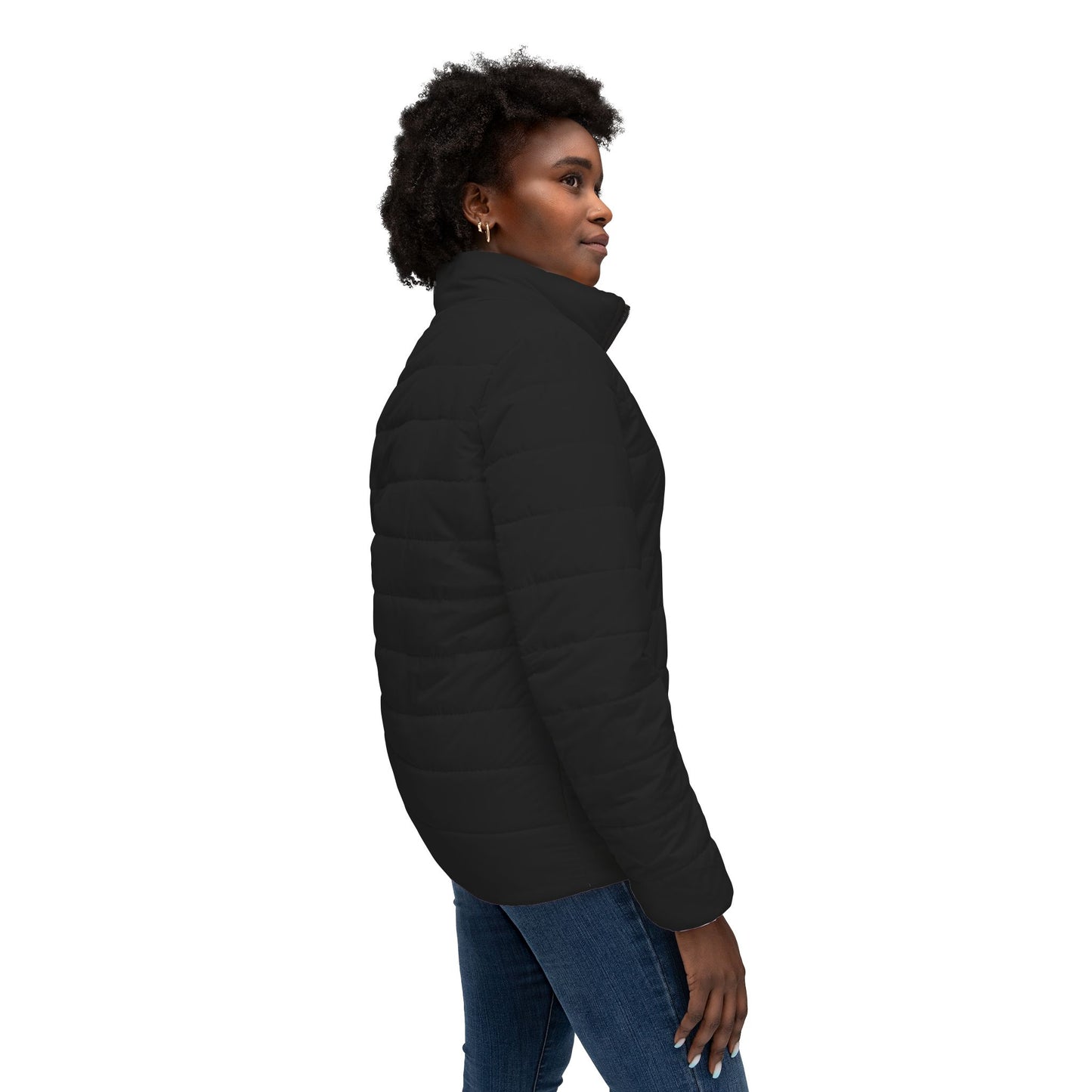 Chic Onyx Women's Puffer Jacket, Cozy Outerwear