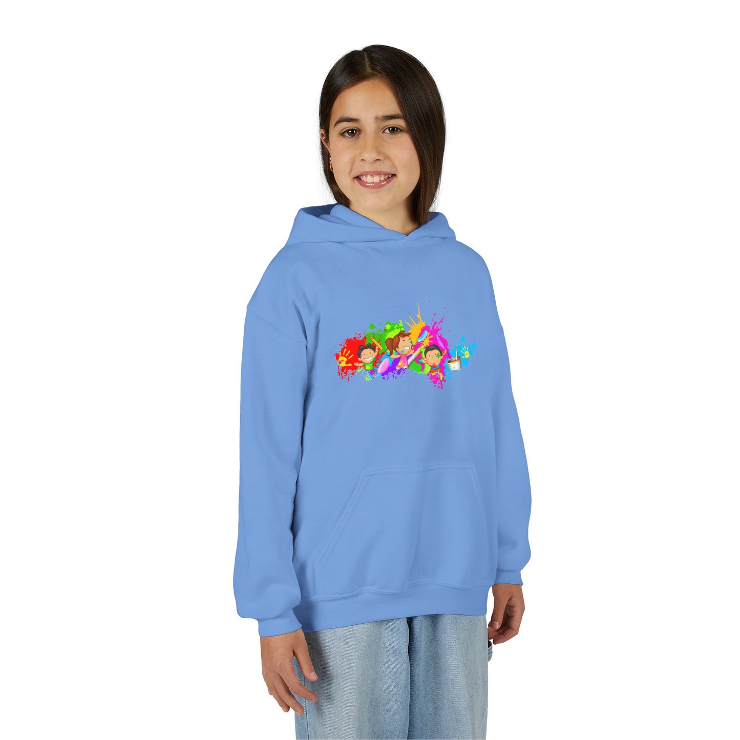 Colorful Youth Hoodie with Splash Design