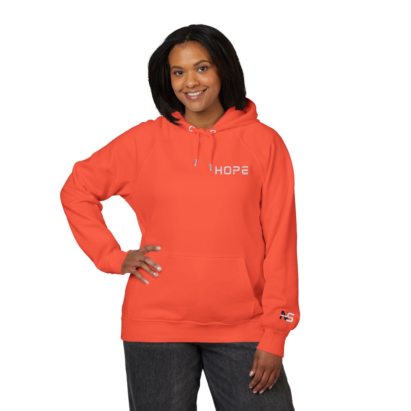 Hope Women's Ultimate Eco Raglan Hoodie, Embroidered