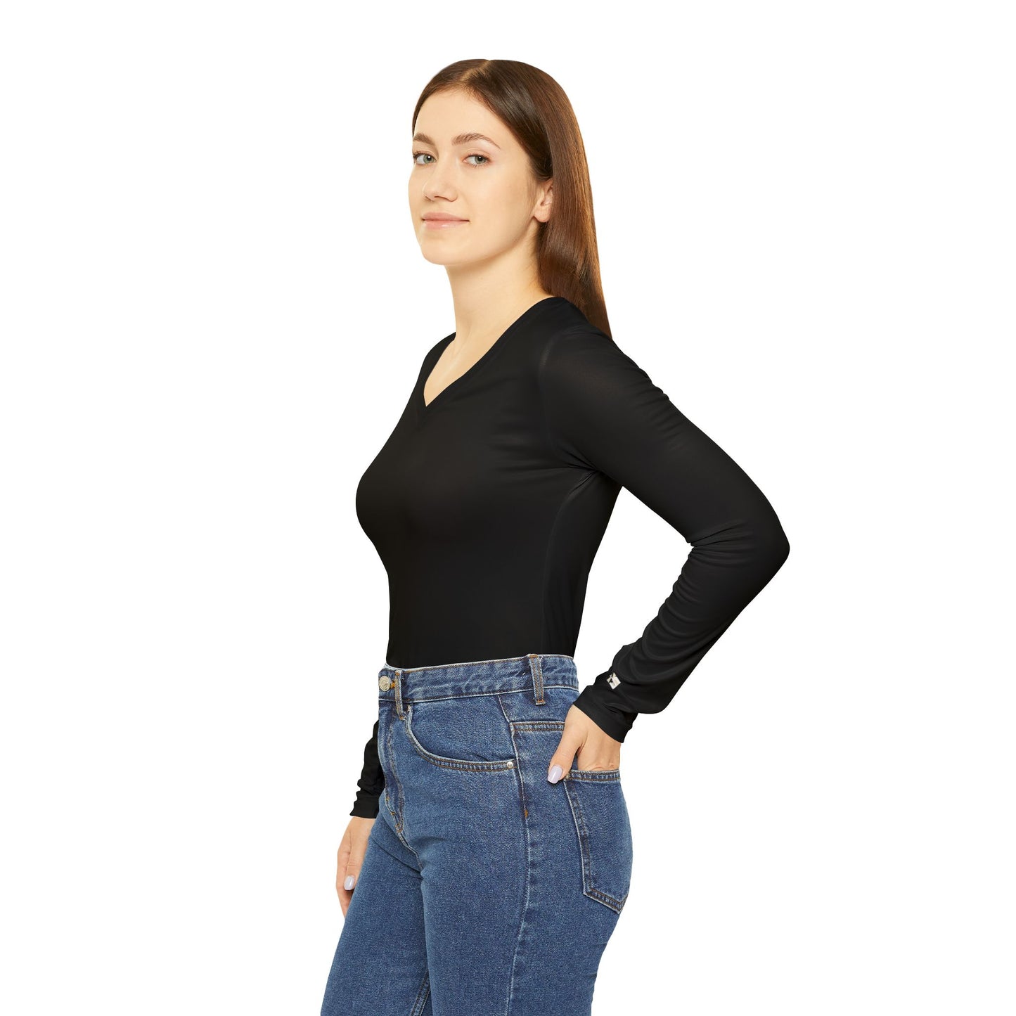 Women's Onxy Long Sleeve V-Neck Shirt XS - 4XL