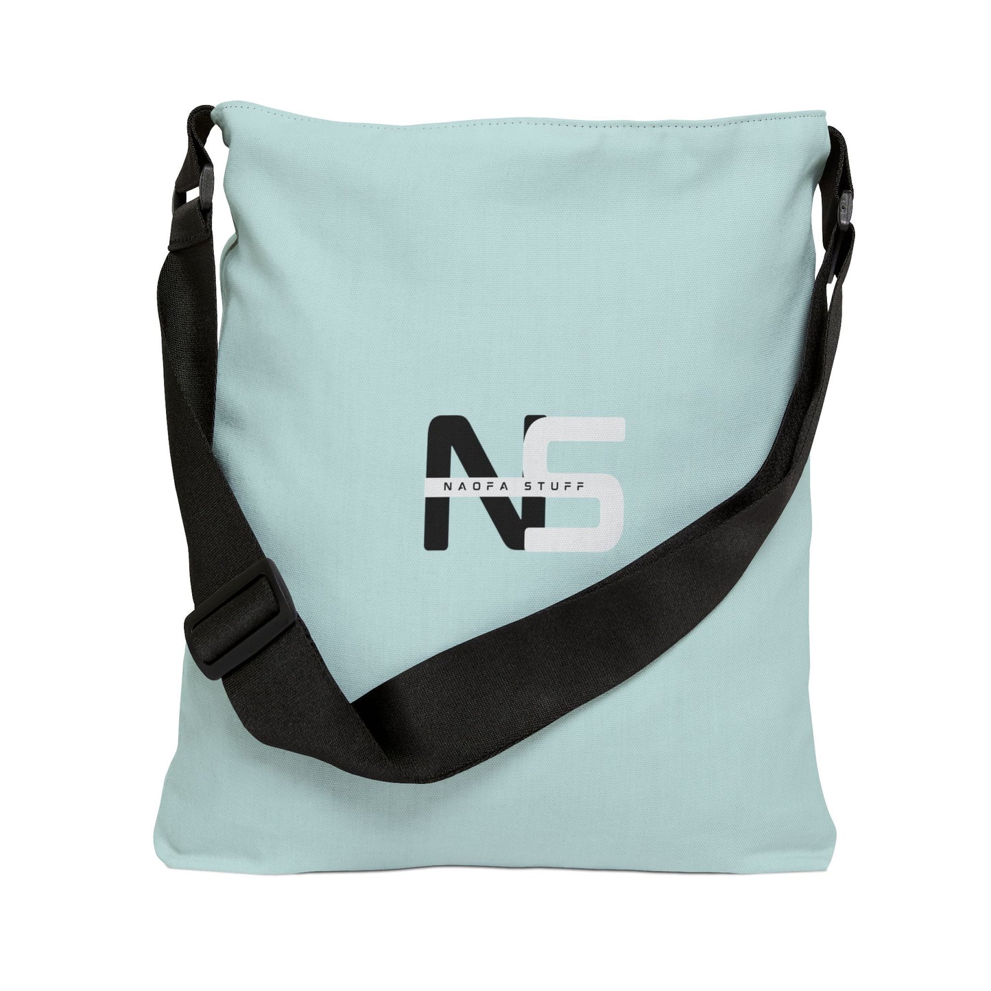 Adjustable Pastel Green Tote Bag - Naofa Stuff Logo