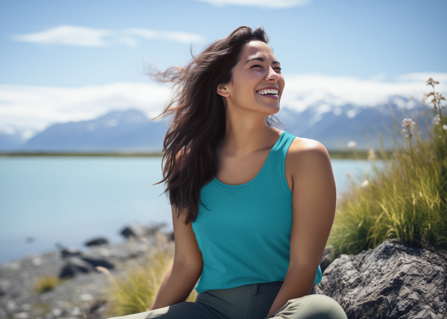 Women's Jersey Tank - Aqua - Zero Graphics