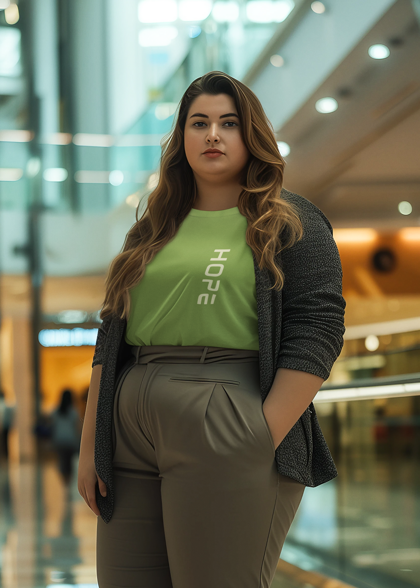 Brave Emerald Women's Tee - HOPE Detail (S-5XL)