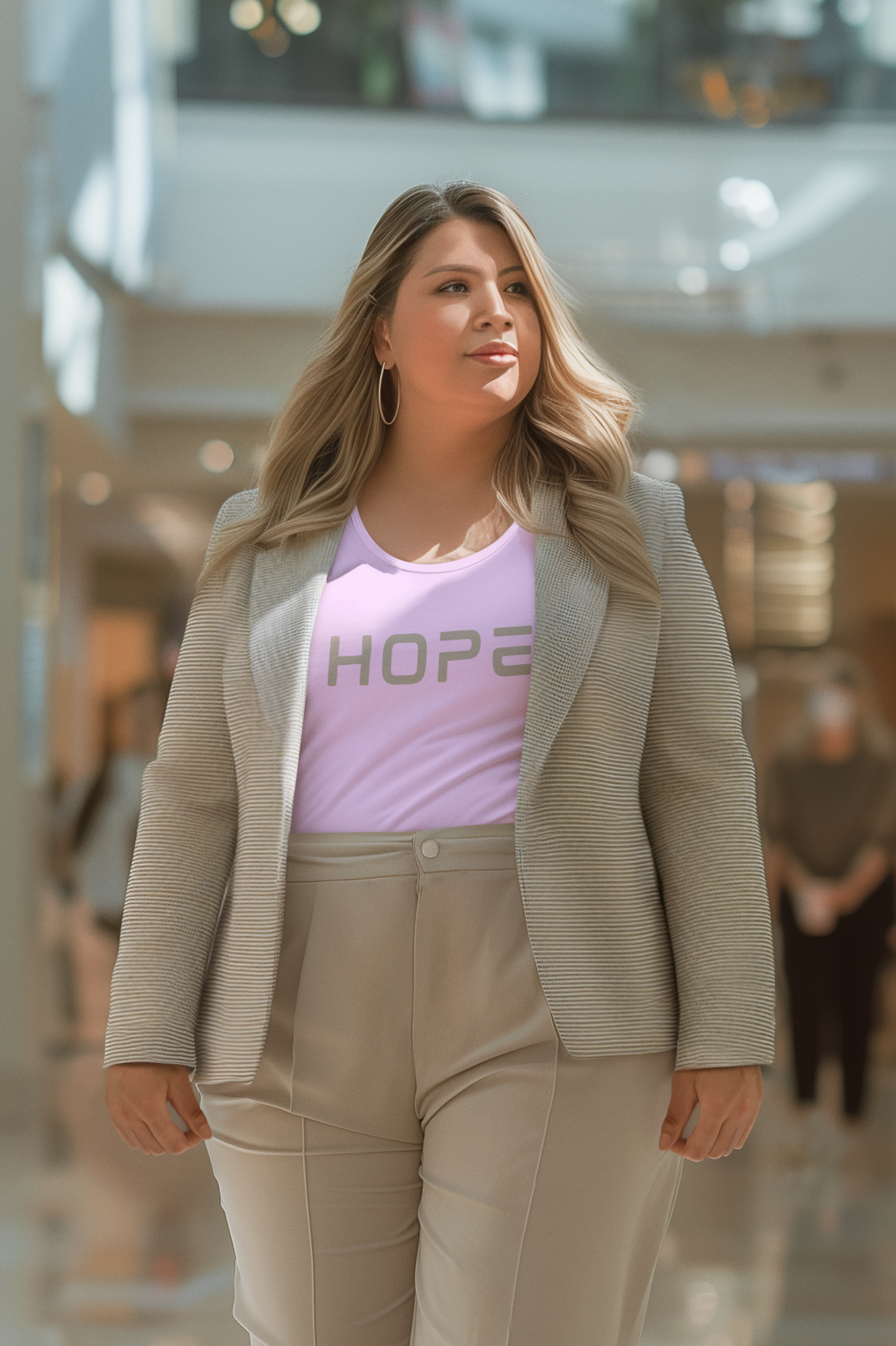Hope Women's Tee - Pastel Pink - Heavy Cotton (S-5XL)