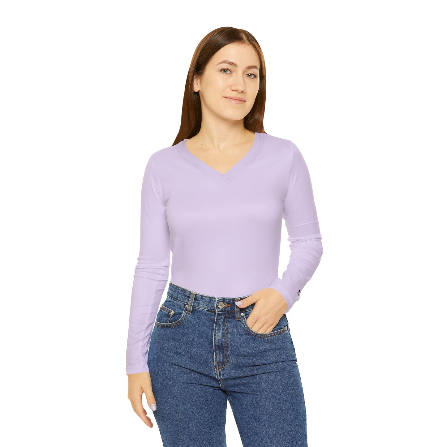 Women's Amethyst Long Sleeve V-Neck Shirt XS - 4XL