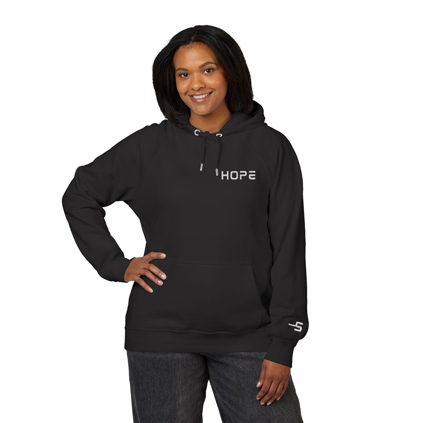 Hope Women's Ultimate Eco Raglan Hoodie, Embroidered