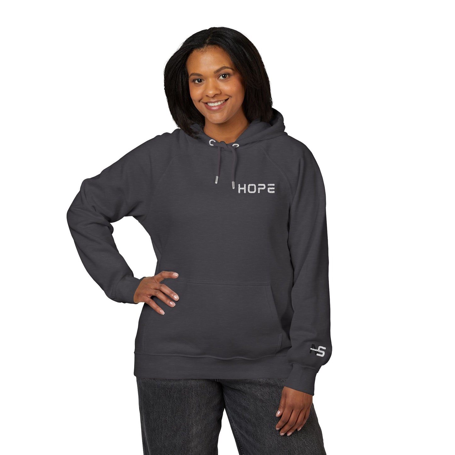 Hope Women's Ultimate Eco Raglan Hoodie, Embroidered