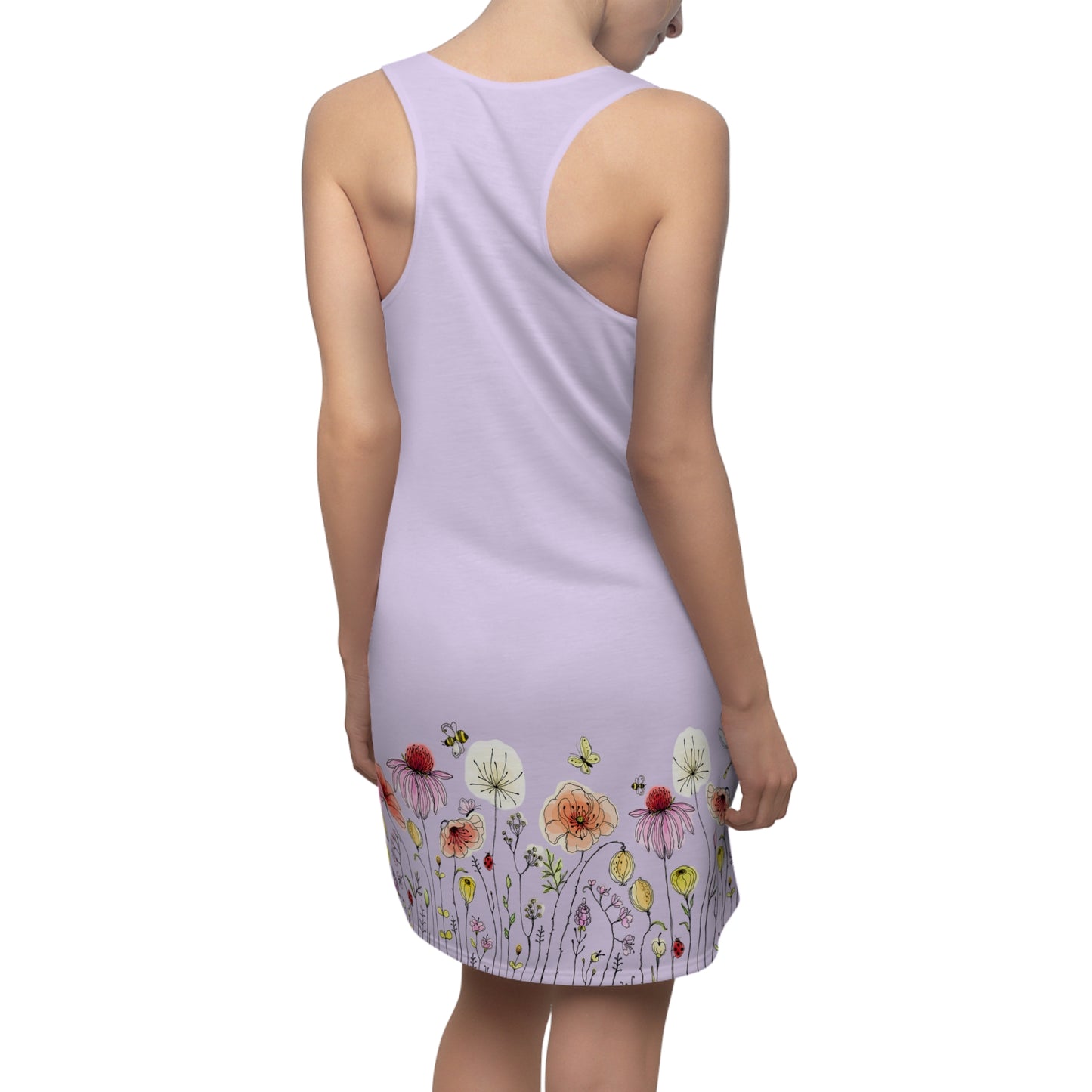 Floral Amethyst Racerback Dress - Whimsical Summer Style