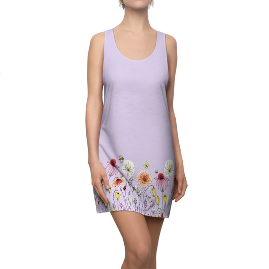 Floral Amethyst Racerback Dress - Whimsical Summer Style