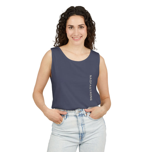 Women's Denim Blue Tank Top - Naofastuff Strong Design