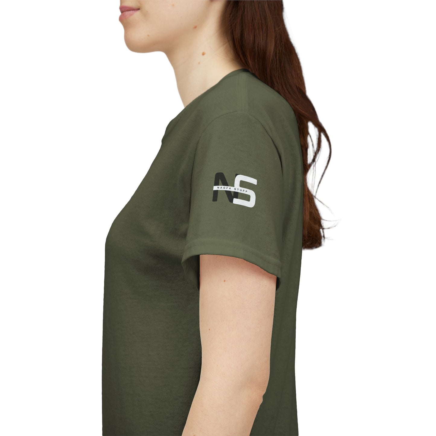 Military Green Women's Tee -  Low Price, S-5XL - Sleeve Branding