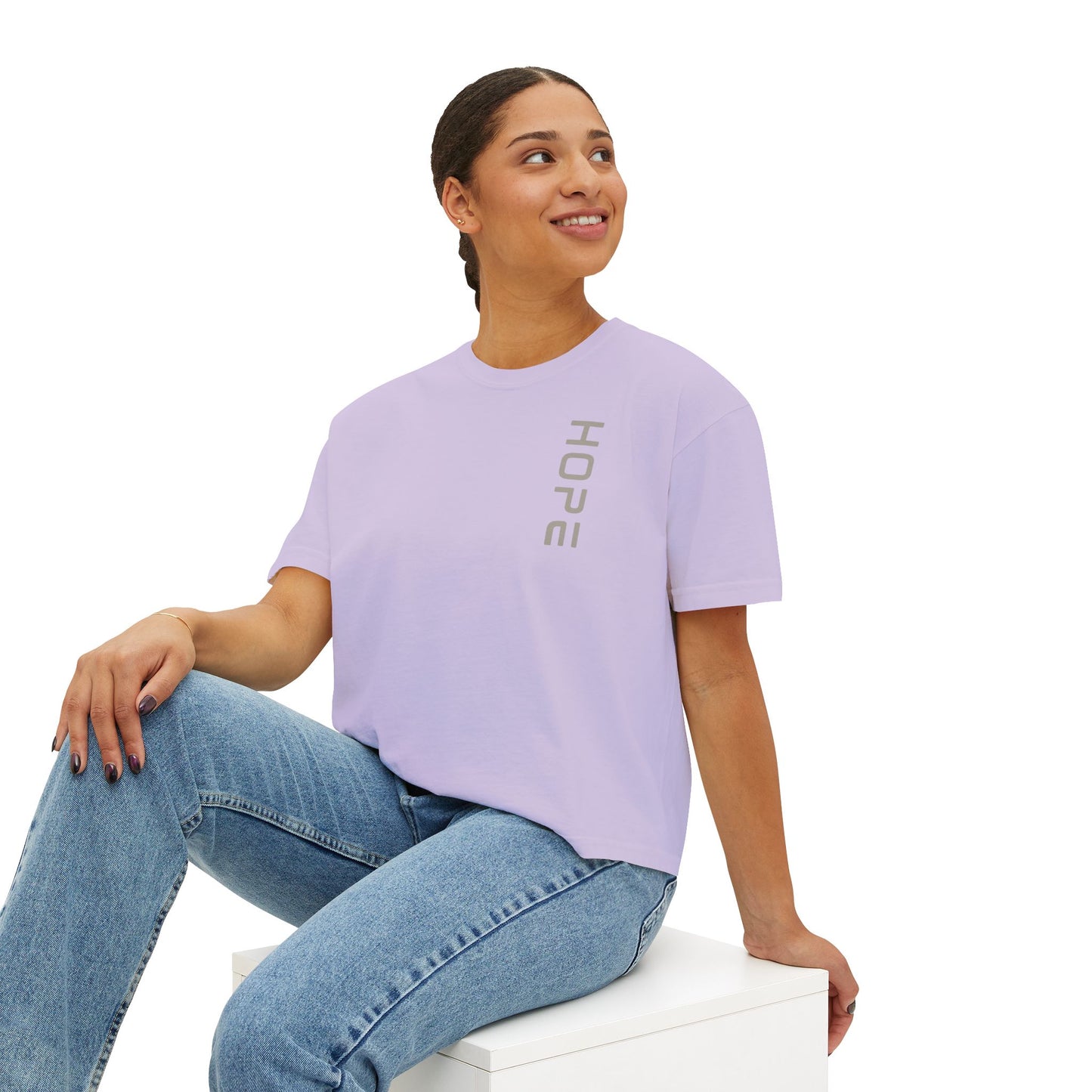 Hope Women's Boxy Tee - Everyday Comfort Wear