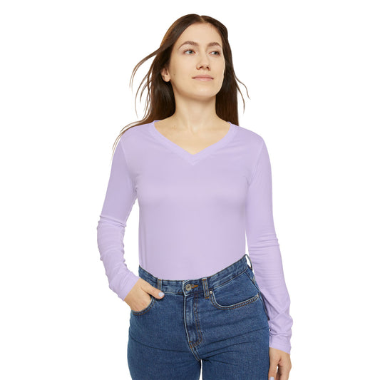 Women's Amethyst Long Sleeve V-Neck Shirt XS - 4XL