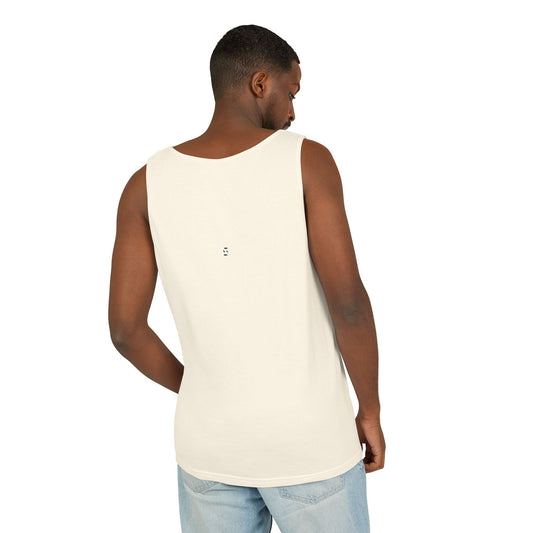 Men's Ecru Tank Top - Branding on back