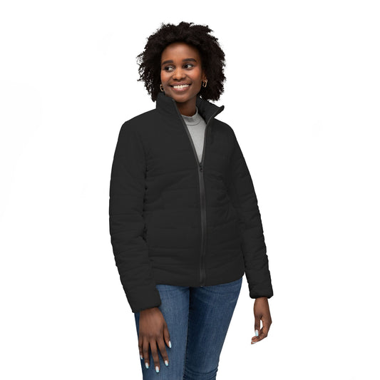 Chic Onyx Women's Puffer Jacket, Cozy Outerwear