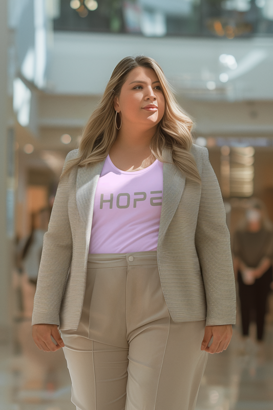 Hope Women's Tee - Pastel Pink - Heavy Cotton (S-5XL)