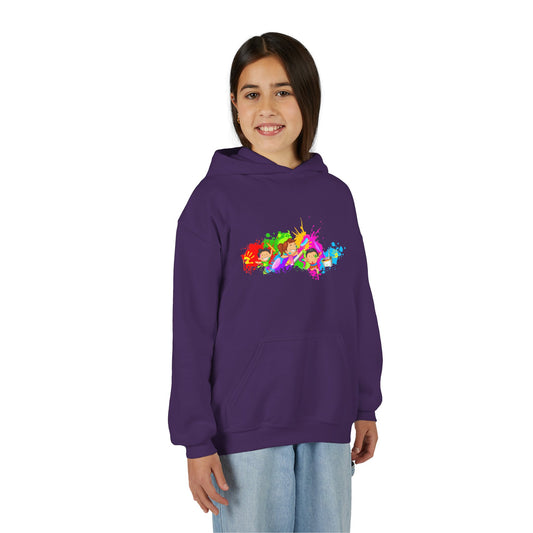Colorful Youth Hoodie with Splash Design