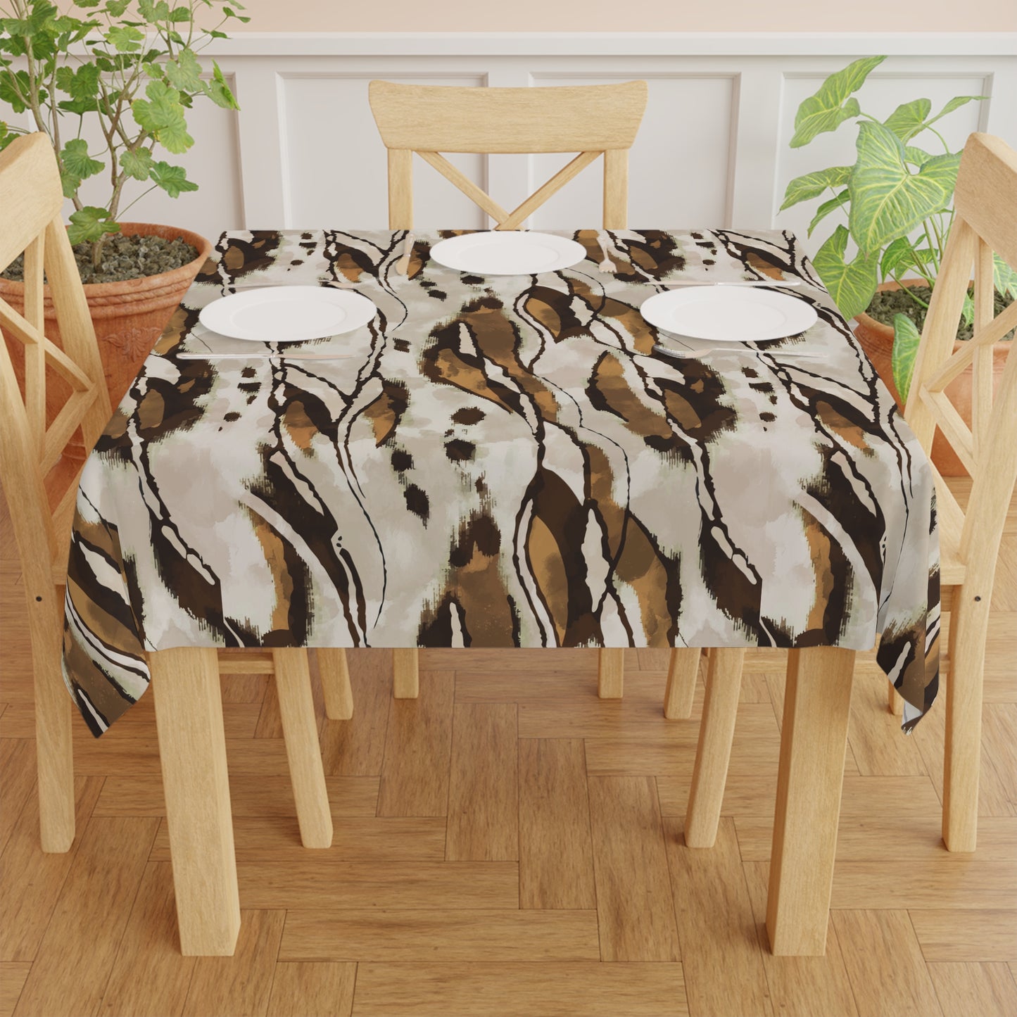 Tie-Dye Brush Tablecloth