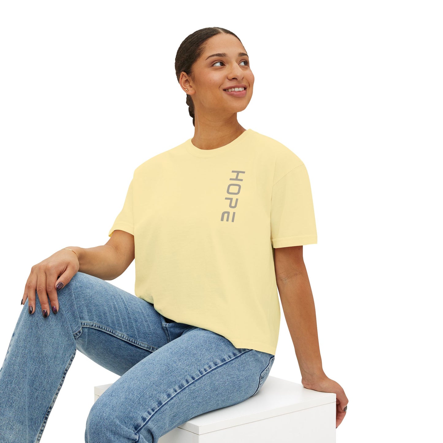 Hope Women's Boxy Tee - Everyday Comfort Wear