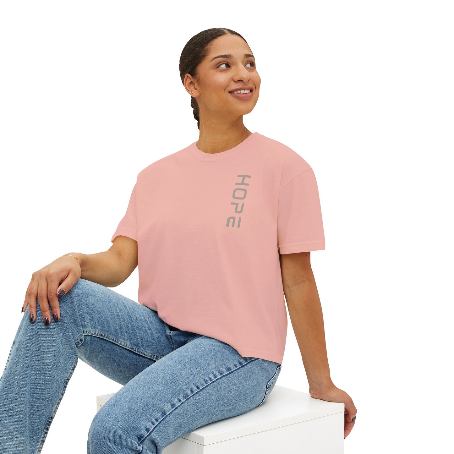 Hope Women's Boxy Tee - Everyday Comfort Wear