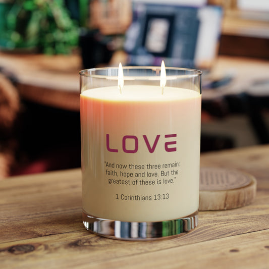 Scented Candle - Inspirational Love, Faith & Hope