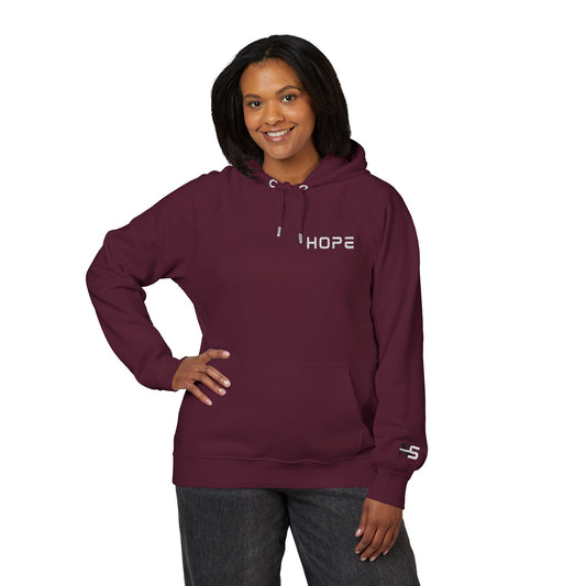 Hope Women's Ultimate Eco Raglan Hoodie, Embroidered