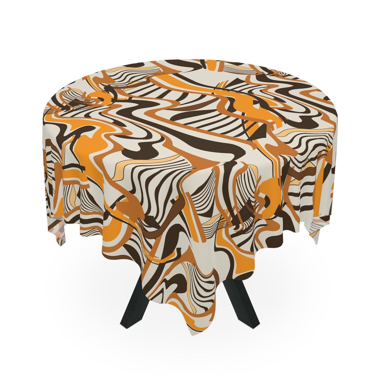 African Swirl Tie-Dye Brush Tablecloth