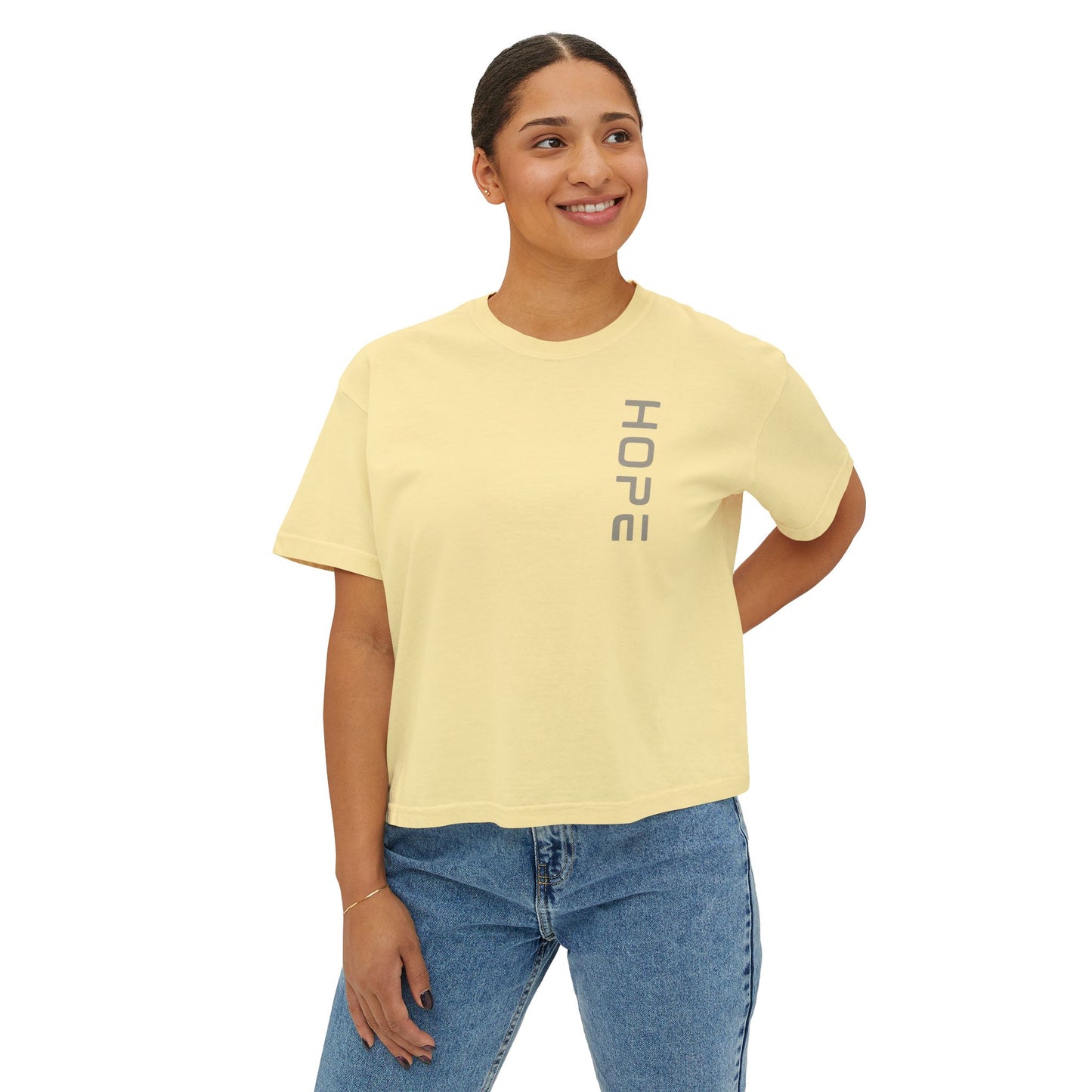Hope Women's Boxy Tee - Everyday Comfort Wear
